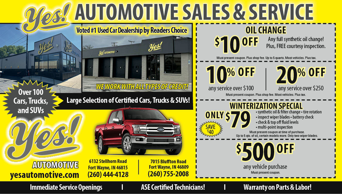 Service Coupons Yes Automotive Fort Wayne IN